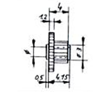 kolečko ozubené modul 0.4 Weinert modellbau 9630