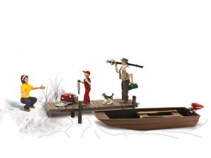 rodina na rybách Woodland Scenics A2203