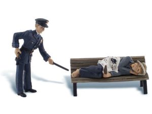 bezdomovec a policista Woodland Scenics A2561