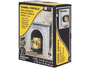 tunelový portál betonový jednokolejný Woodland Scenics C1152
