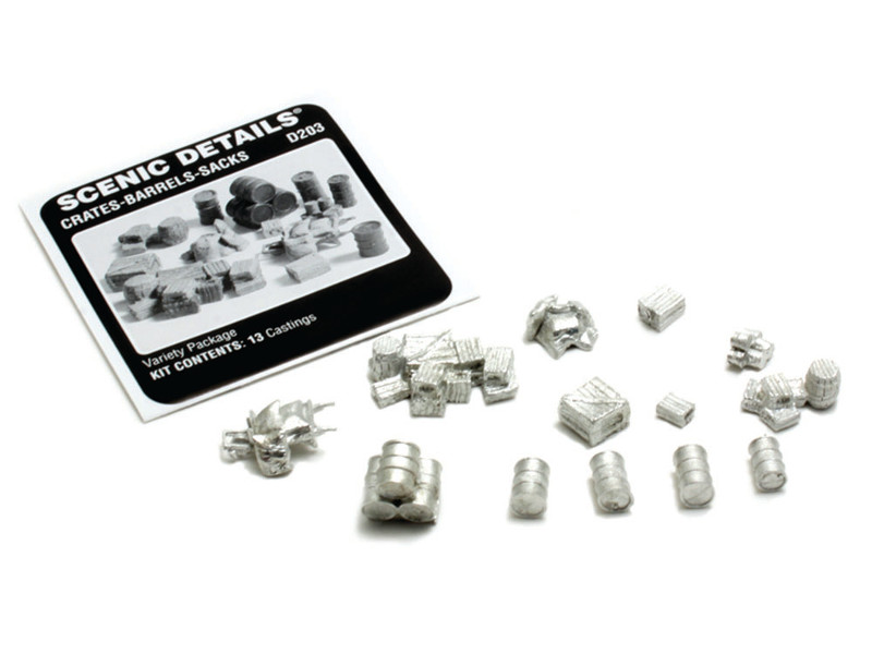 bedny, sudy, barely Woodland Scenics D203