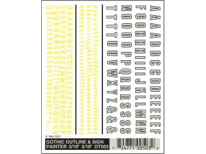 propisot písmena bílá a žlutá Woodland Scenics DT503