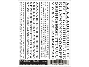 propisot písmena Roman černá Woodland Scenics DT505