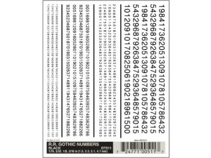 propisot čísla Gothic černá Woodland Scenics DT511