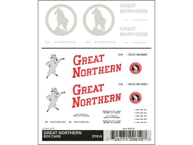 propisot na nákladní vozy Great Northern Woodland Scenics DT610