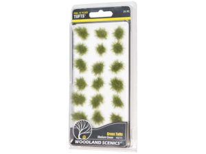 středně zelené chomáčky trávy Woodland Scenics FS771