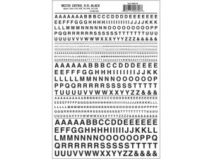 propisot písmena Gothic R.R. černá Woodland Scenics MG720