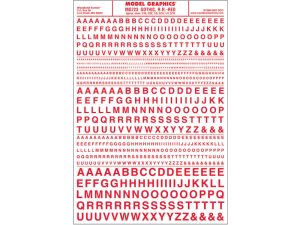 propisot písmena Gothic R.R. červená Woodland Scenics MG723