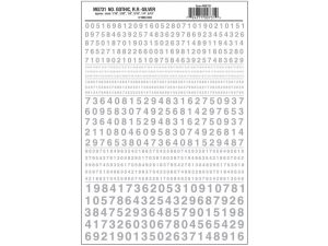 propisot číslice Gothic R.R. stříbrné Woodland Scenics MG731