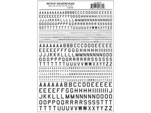 propisot písmena USA Gothic černá Woodland Scenics MG739