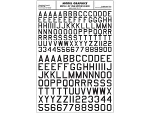 propisot písmena USA Gothic černá Woodland Scenics MG744