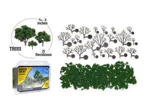 listnaté stromy 21 ks Woodland Scenics TR1111
