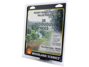 listnaté stromy zelené mix 38 ks Woodland Scenics TR1570